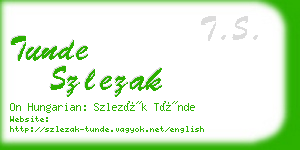 tunde szlezak business card